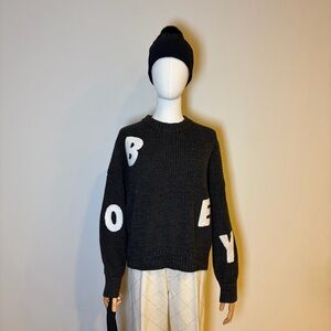 OBEY Graphic Knit Pullover Sweater - NEW Size Small